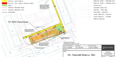situace parkoviště, chodníku situace parkoviště, chodníku